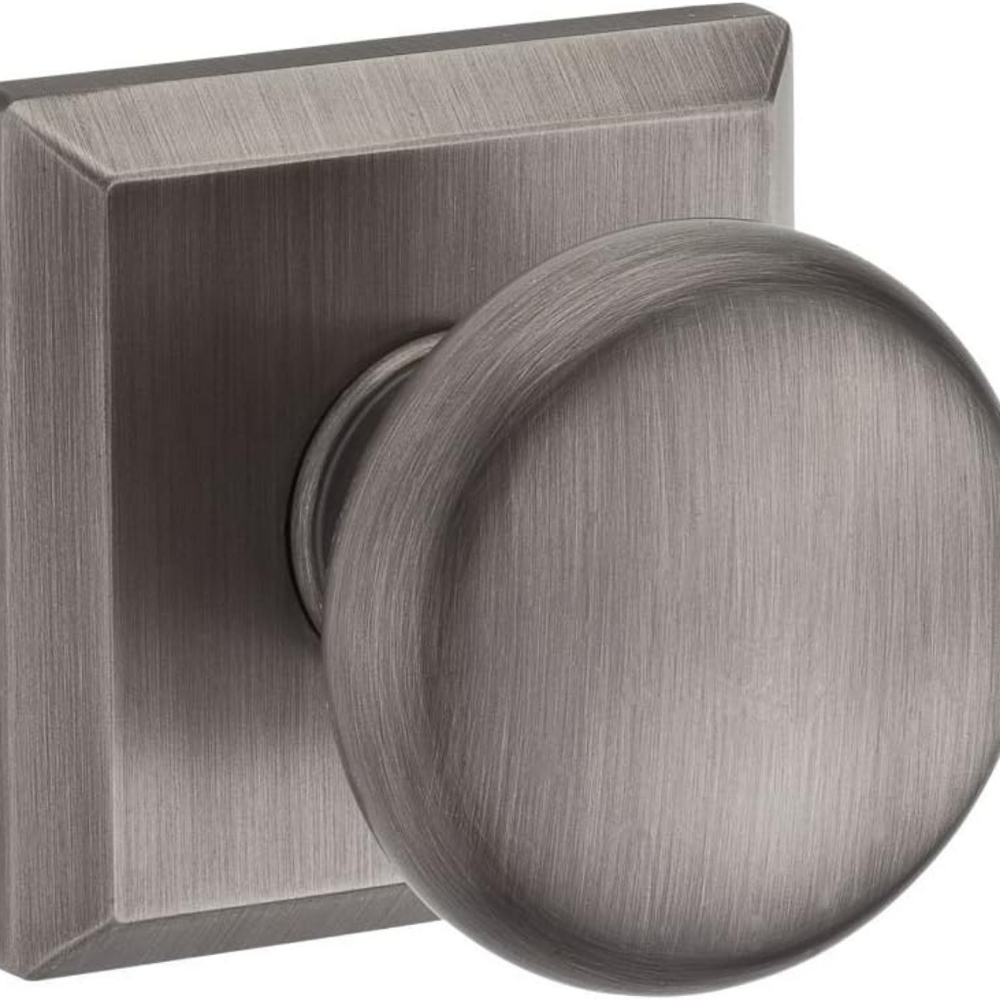 Baldwin Reserve Half Dummy Round Traditional Square Rose in Matte Antique Nickel